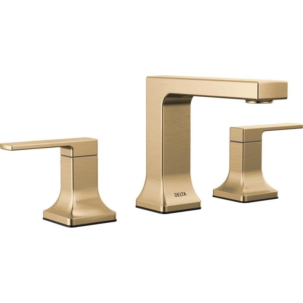 Delta Velum Brushed Champagne Bronze Bathroom Faucet 3 Hole, 8" Push-Pop Drain